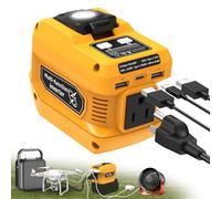 Convertisseur de courant 220 W pour batterie Dewalt 20 V, onduleur de batterie CC 20 V vers CA 110 V, générateur de station d'alimentation portable avec 1 prise CA, 2 ports USB et 1 charge rapide