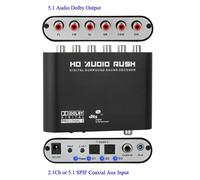 Convertisseur de décodeur Audio numérique 5.1 Dolby Dts/Ac-3, convertisseur optique à analogique à 5.1 canaux, adaptateur Audio pour télévision