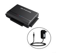 Convertisseur de disque dur IDE pour SATA vers USB 3.0 Lecteur externe pour anciens disques durs et lecteurs optiques UK (norme européenne)