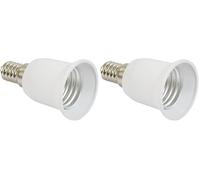 Convertisseur de Douille E14 vers E27, Blanc (Lot de 2)