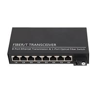 Convertisseur de Fibre Ethernet Gigabit, Commutateur de Fibre Ethernet à Port Unique, Commutateur de Fibre Ethernet Monomode avec 8 Ports électriques