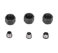 Convertisseur de Fraise, Collet para Router, Adaptateur de Pince de Toupie en Acier au Carbone, 6 mm, 6,35 mm, 8 mm, avec Écrou pour Tondeuse, 6 pièces