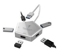 Convertisseur de jeu Alpha Omega Players Hermod avec 4 ports USB 3.0 G1 Argent Argent G