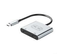 Convertisseur de lunettes USB-C vers double AR prenant en charge la projection de type HDMI et le passage d'alimentation pour commutateur, téléphones, tablettes, ordinateurs portables
