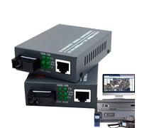 Convertisseur de média fibre Ethernet - Pont monomode 2 Gigabit, module émetteur-récepteur LC SFP, mini extension réseau de détection automatique, adaptateur RJ45 10-100-1000 Mbps, signal métallique |