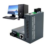 Convertisseur de média Fibre Gigabit monomode, convertisseur Fibre Ethernet, convertisseur monomode de Vitesse Gigabit Fast Ethernet - Module émetteur-récepteur LC, Gigabit avec détection