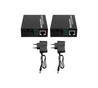 Convertisseur de Média Fibre Optique Vers Ethernet RJ45, Convertisseur Ethernet Gigabit 3 , Émetteur-Récepteur Fibre Optique 1000 Mbps, Prise UE