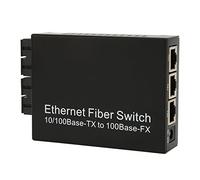 Convertisseur de Média Fibre Portable Compact Monomode Double Fibre, Ethernet 100 Mbps, Ethernet 10 MMbps CAT5E CAT6, Port SC, Tx1310nm (Prise UE)