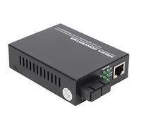 Convertisseur de Média Gigabit Ethernet 2 Fibres/multimode SC 0,55 Km, RJ45 CAT5E/CAT6 10/100/1000 Mbps, Indicateur LED, Trame Jumbo avec Large Plage de Température (Prise UE)