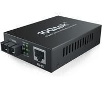 Convertisseur de média Gigabit Ethernet,double port SC 1,25G,convertisseur RJ45 SMF fibre vers cuivre pour 10/100/1000Base-TX à 1000Base-LX,jusqu`à 20-km. 1-Pack.