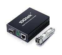 Convertisseur de média Gigabit multi-mode LC avec module SFP SX, convertisseur fibre vers Ethernet, 1000Base-SX vers 10/100/1000 M RJ45, MMF, 850 nm, jusqu'à 550 m