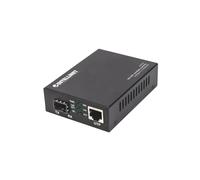Convertisseur de Média Intellinet 508193 - 10 Gigabit Ethernet, Port SFP+, Distance 100m, Alimentation 12V, Boîtier Métal