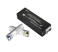 Convertisseur de média micro mini Gigabit fibre ultra-compact 10/100/1000 Mbps Ethernet IP cuivre vers fibre avec modules SFP monomode 1310/1550 nm à fibre unique 20 km, entrée d'alimentation USB