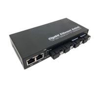 Convertisseur de Média Optique 1000M 4 SC Vers 3 RJ45 Gigabit Fibre Optique Transceiver 2A&2B 1310nm/1550nm Commutateur Prise UE