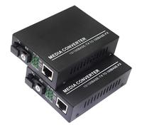 Convertisseur de Médias D'ethernet de Fiber, Monomode 10/100Base-TX À 100Base-FX, RJ45 À SC, Émetteur-Récepteur De Fiber Jusqu'à 25KM(1 Paire)