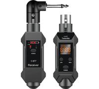 Convertisseur de microphone dynamique, 16 fréquences réglables, système UHF sans fil,noir