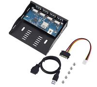 Convertisseur de Panneau Avant de Disquette USB3 0 Adaptateur de hub USB 3 0 à 4 Ports pour Extension de boîtier PC Convertir Une Baie de Lecteur de 3 à 5 Pouces en Ports USB