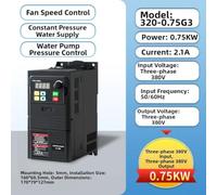 Convertisseur de pour fréquence 0.75KW 380V Triphasé Contrôle Vectoriel | Algorithme vectoriel avancé, couple élevé, large plage de , stable sous haute température