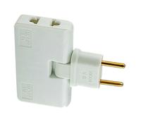 Convertisseur de prise européenne rotatif 3 en 1, rallonge de prise rotative à 180 degrés, mini adaptateur de prise, blanc