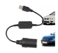 Convertisseur de prise USB pour allume-cigares | Adaptateur de prise filaire, adaptateur d'alimentation de sortie 12 W, câble d'alimentation portable pour voiture