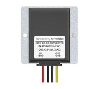 Convertisseur de Puissance 24V36V48V60V à 13.8V, Alimentation électrique abaisseur DC-DC modifiée for Voiture(48V60V to 13.8V 25A Aluminum)
