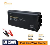 Convertisseur de puissance à onde sinusoïdale pure 3000W, 1000W, DC 12V 24V 48V vers AC 220V 230V 50Hz, refroidissement intelligent, prise EU 230V EU