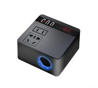 Convertisseur de puissance, adaptateur 12 V vers 110 V pour véhicule DC AC Transformateur de sortie (Noir)