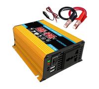convertisseur de Puissance Convertisseur De Charge De Voiture À Onduleur Sinusoïdal Modifié Transformateur De Tension Accessoires De Bateau À Vapeur Automatique(12V to 110V Yellow)