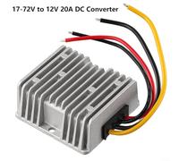 Convertisseur de puissance DC-DC 240 W Module abaisseur 17-72 V à 12 V 20 A avec boîtier en aluminium étanche IP67 pour applications industrielles, marines et automobiles