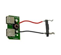 Convertisseur de puissance de sortie 5 V pour utilisation de batterie 12 V, 2 modules d'alimentation USB avec câblage, connecteur à clip, 23,7 x 45 mm, taille compacte pour accès USB de secours dans