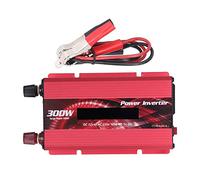 Convertisseur de Puissance de Voiture 300 W DC 12 V vers AC 220 V, Adaptateur de Chargeur, convertisseur de Prise de Voiture avec Port USB 2,0 A, Ventilateur de Refroidissement et (Rouge)