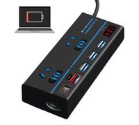 Convertisseur de puissance de voiture: adaptateur de charge pour véhicules, sortie pour appareils multiples, contrôle à haute température, efficacité pour les longs voyages | Commodité de charge