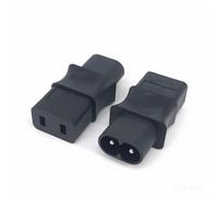 Convertisseur de puissance industriel compatible avec 2 adaptateurs secteur 2 broches IEC 320 C8 mâle vers IEC 320 C9 femelle 6 A/250 V