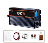 Convertisseur de puissance, onde sinusoïdale pure, télécommande, 3000W, 12V, Europe