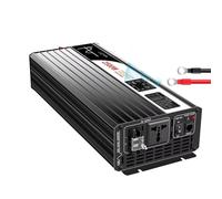 convertisseur de Puissance Onduleur Solaire À Onde Sinusoïdale Pure 1500W 2000W 2500W 3000W 12V/24V/48V DC vers 110V 220V AC Écran LCD(12V,110-120V,2500W)