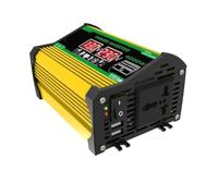 convertisseur de Puissance Onduleur Voiture 600W Transformateur 12V vers 110V 220V 230V Convertisseur Sinusoïdal Solaire 12 V vers 220V Tension Charge 50Hz 60Hz La Maison(Yellow DC12V-AC220V)