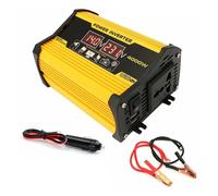 Convertisseur De Puissance Voiture 12V DC À Transformateur AC, Double USB, 4000W, Onduleur Onde Sinusoïdale Modifiée, Accessoire Sûr Fiable Utilisation Polyvalente