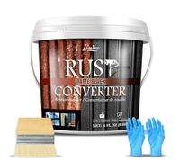 Convertisseur de Rouille - Peinture Antirouille et Apprêt Métal Noir - Dissolvant de Rouille, Effet Anti-Rouille Durable, Peinture Inhibiteur de Rouille pour Voitures et Surfaces Métalliques (473ml)