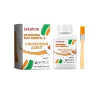 Convertisseur de rouille pour voiture avec apprêt - Blanc, éliminateur de rouille pour voiture, décapant, éliminateur de rouille en poudre de fer, convertisseur de rouille avec pinceau 2 en 1, apprêt