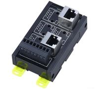 Convertisseur de signal stable RJ45 vers terminal pour câblage (2 trous) | Configuration du répartiteur à 2 ports, transfert de signal fiable, design compact, idéal pour les petites configurations