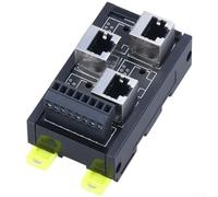 Convertisseur de signal stable RJ45 vers terminal pour câblage (3 trous) | Configuration du répartiteur à 2 ports, transfert de signal fiable, design compact, idéal pour les petites configurations