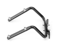 Convertisseur de support de bouteille de tige de selle de vélo, adaptateur de support de bouteille d'eau double arrière de selle de vélo, alliage d'aluminium de qualité (Noire)