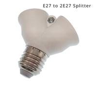 Convertisseur De Support De Lampe Led Arrang,Douille De Lumière,Base D'ampoule,Adaptateur D'extension,Cfl,Gu10,E12,E14,E26,G24,Gx24q,B22,1 Pièce - Type E27 To 2 E27 Adapter
