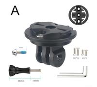 Convertisseur de support d'ordinateur de vélo en alliage d'aluminium avec adaptateur en plastique pour Garmin Computer Mount Action Camera Connexion avec clés hexagonales pour un ajustement sûr (un