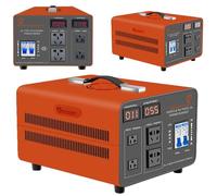 Convertisseur de tension 4000-9000 W, convertisseur de puissance AC 220 V/110 V, empêche le déclenchement, compatible filaire/plug-in, écran LCD, convertisseurs de puissance élévateur/descente(9000w)