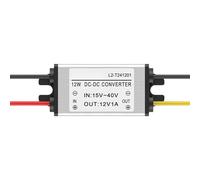 Convertisseur de tension CC 24 V vers 12 V - Bloc d'alimentation réglable - Module de transformateur 1-5 A pour voiture, camion, camping-car, adaptateur étanche