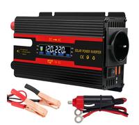 Convertisseur de tension DC 12 V/24 V vers AC 230 V - Onde sinusoïdale modifiée - 2000 W - Avec prises UE - 2 USB et affichage LCD - Adaptateur pour voiture, camion, caravane, camping