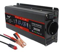 Convertisseur de tension de voiture, sortie 12V vers 220V/230V, 2600W LCD