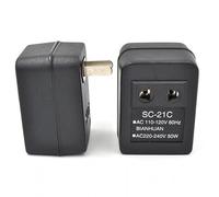 Convertisseur de Tension élévateur 110V à 220V adaptateurs d'alimentation 5W Transformateur de Tension Compact avec Protection Contre Les surcharges et Courts-Circuits pour Voyages