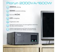 Extralink Piorun 2000VA/1600W remplaçant pour Volt Sinus Pro | Onduleur | Sinus pur, tension de batterie 24VDC